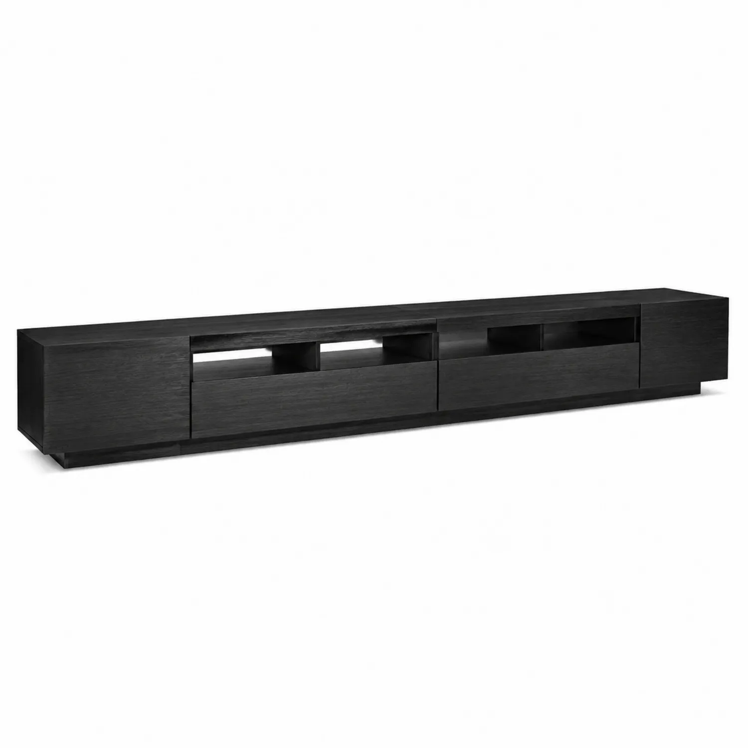 TV-Lowboard Holz Schwarz 240x35x40 cm