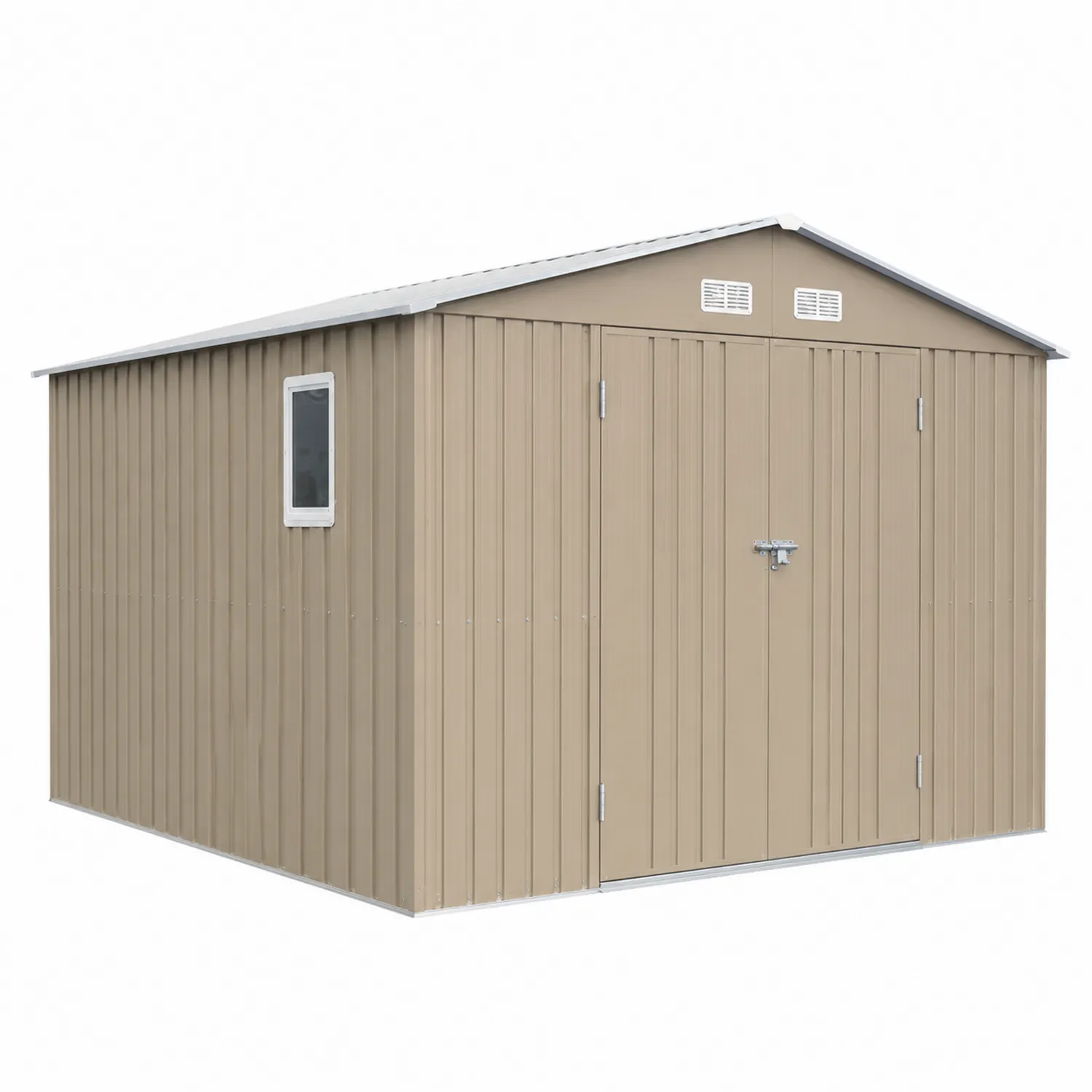Metallschuppen Gartenhaus Stahlblech Beige