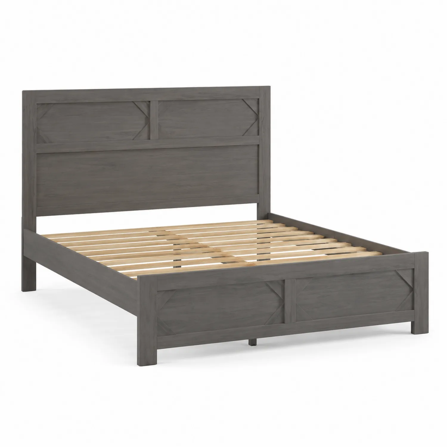 Bett aus Kiefernholz Grau 200x160cm