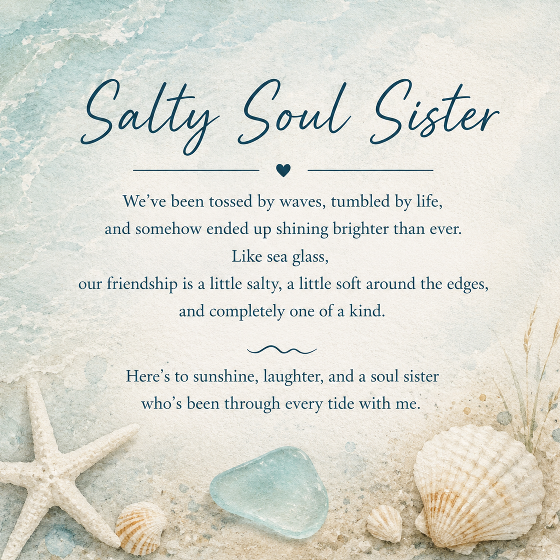 For My Soul Sister - Let Us Feel The Sunshine Together Sea Glass Bracelet