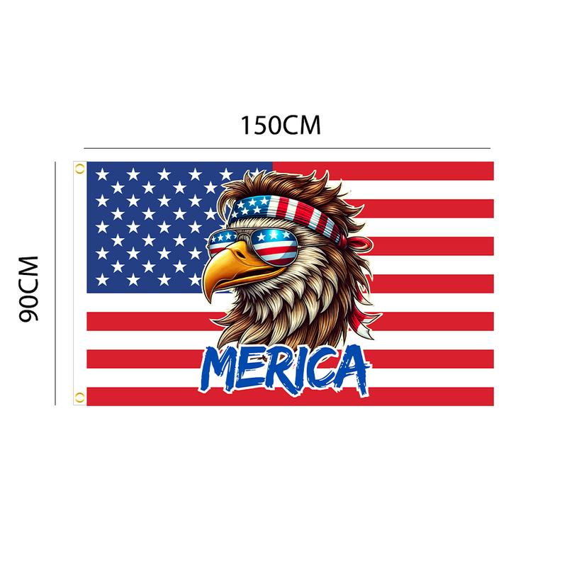 The perfect 4th of July gift!🎁 - Funny American Flag Bald Eagle MERICA 3x5