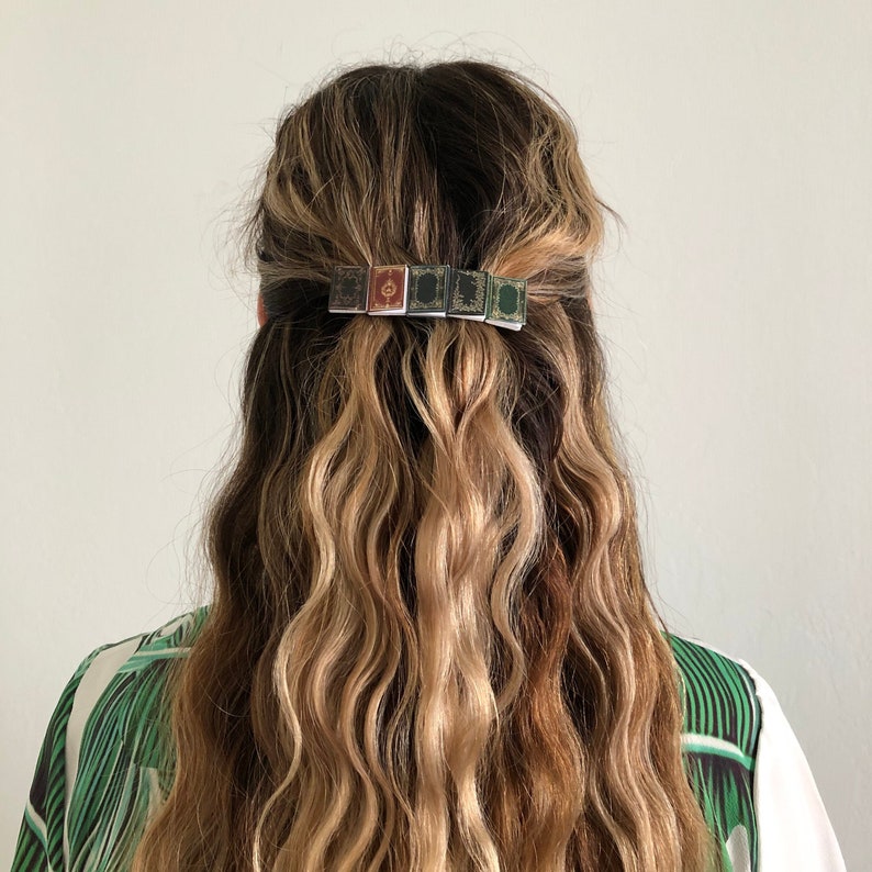 Miniature Book Hair Clip Barrette