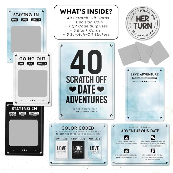 1 Box Romantic Date Night Adventure Card