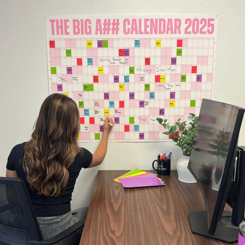 🔥The Big A## Calendar 2025 | Dry Erase