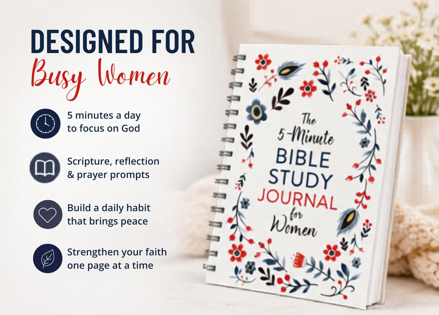 The 5-Minute Bible Study Journal for Women