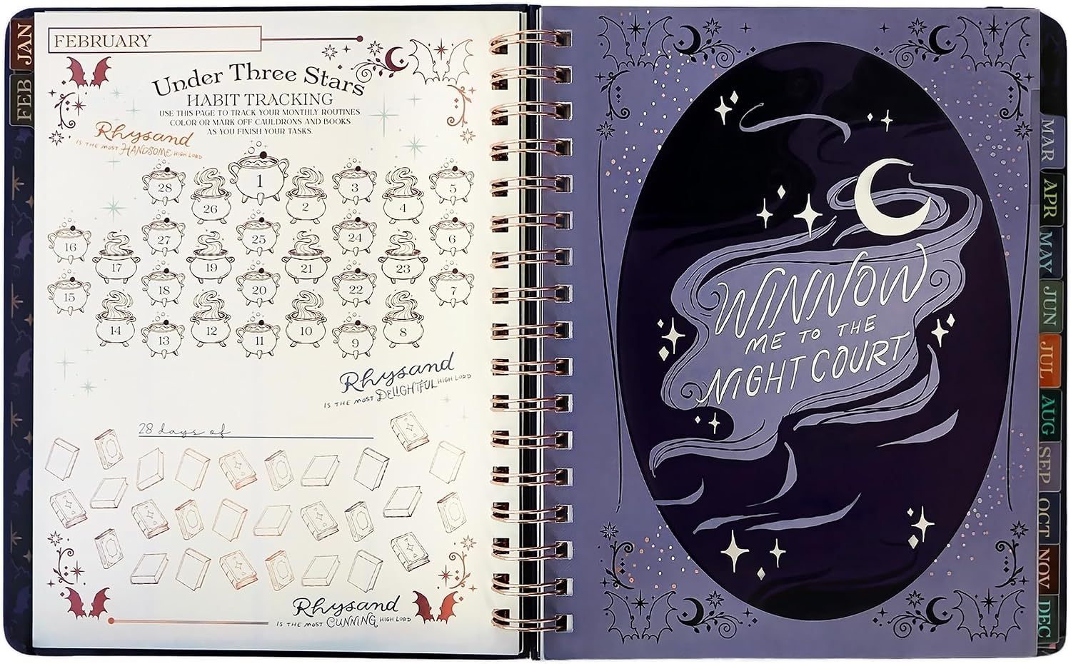 A Court of Thorns and Roses Velaris 2027 Weekly Monthly Planner