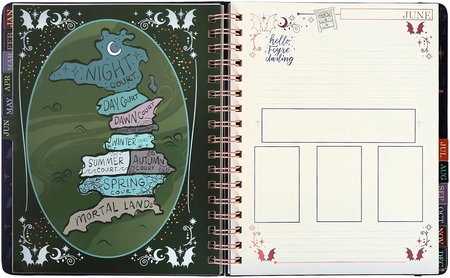 A Court of Thorns and Roses Velaris 2027 Weekly Monthly Planner