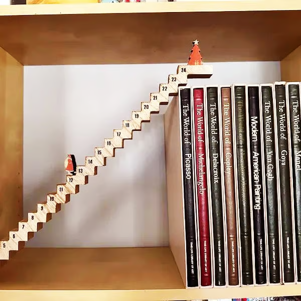 🎄Christmas Sale✨Funny Santa Stairs Countdown Calendar, Advent Countdown