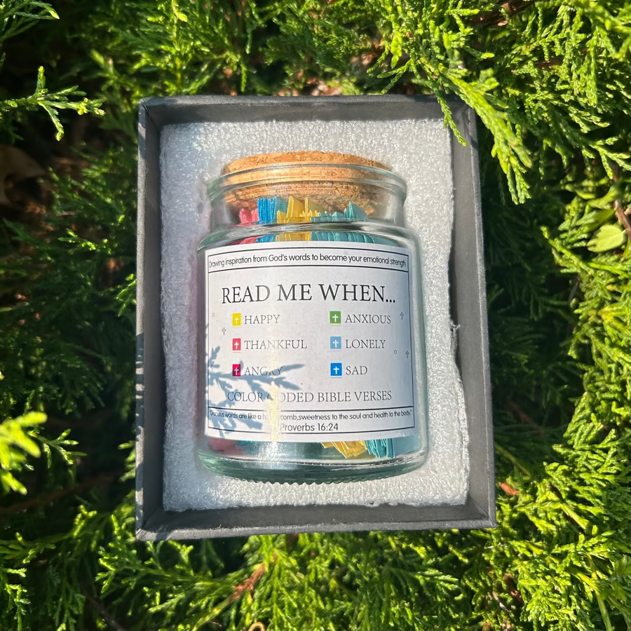 🔥Flash Sale⏰ -✝️Inspirational Bible Verses Jar 🎁 A Reminder of God's Words💖