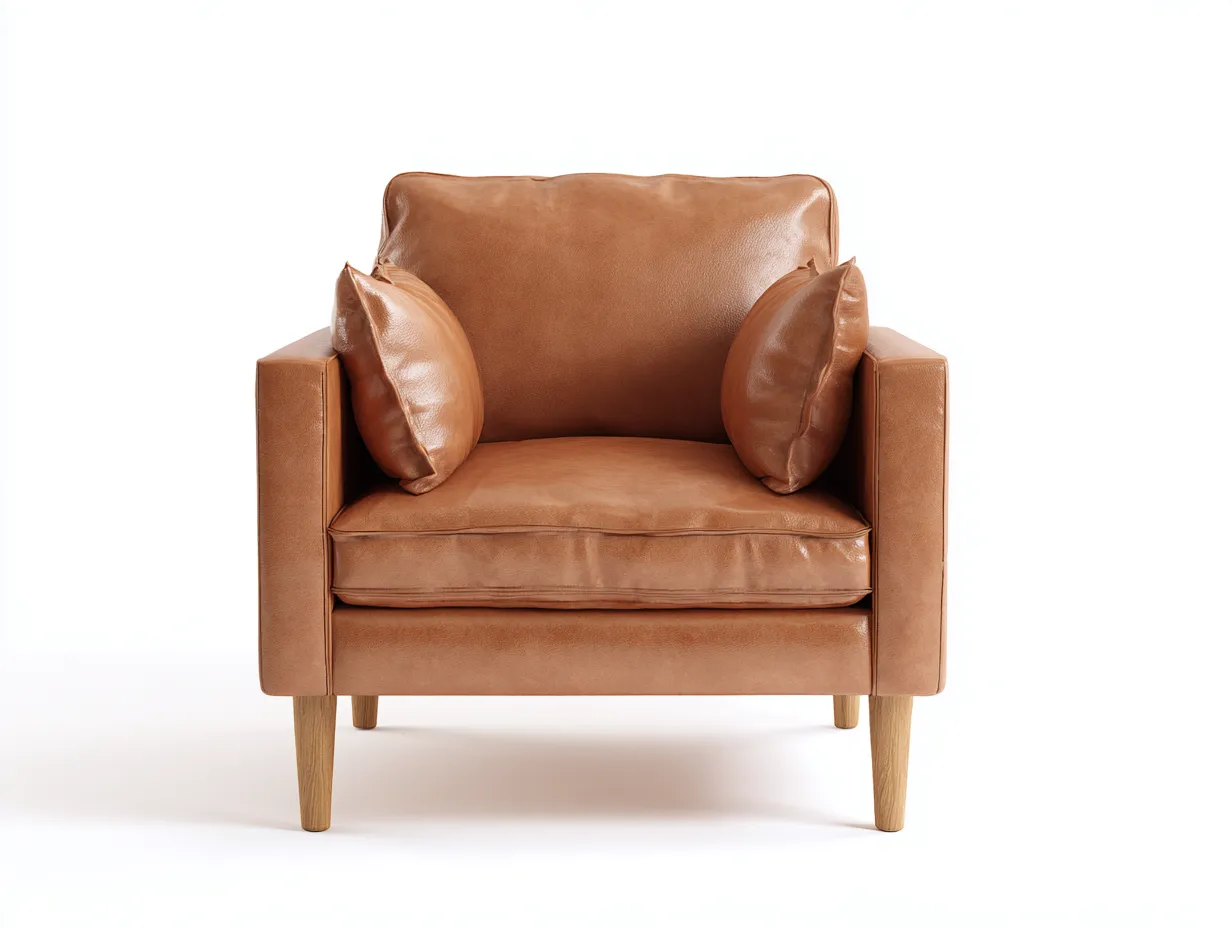 Sillón naranja mostaza 126x98x76 cm - terciopelo redondeado - base baja para salón