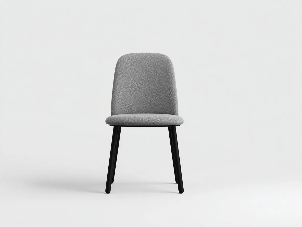 Silla de comedor 47x54x82 cm - gris claro y negro - estilo contemporáneo