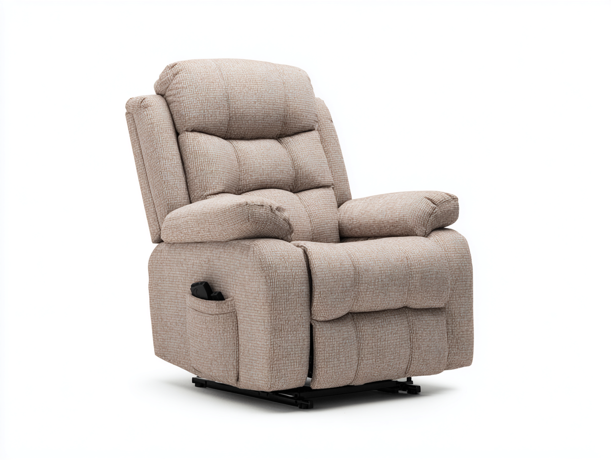 Liegesessel Stoff 103x97x108 cm - Beige - Verstellbar - Komfortpolsterung - Modernes Design für Wohnzimmer geeignet-Zanaocorner.