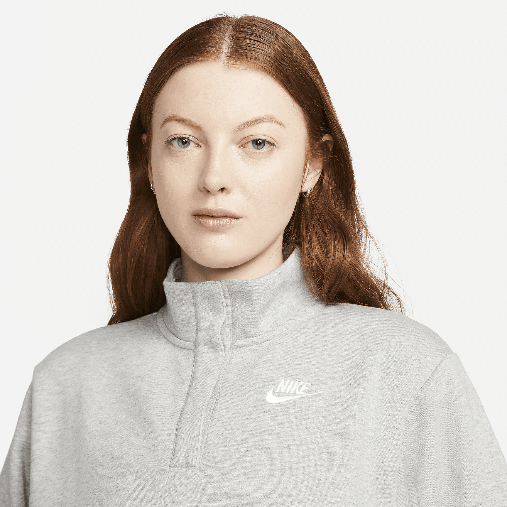 Women's Mock-Neck Pullover Sweatshirt