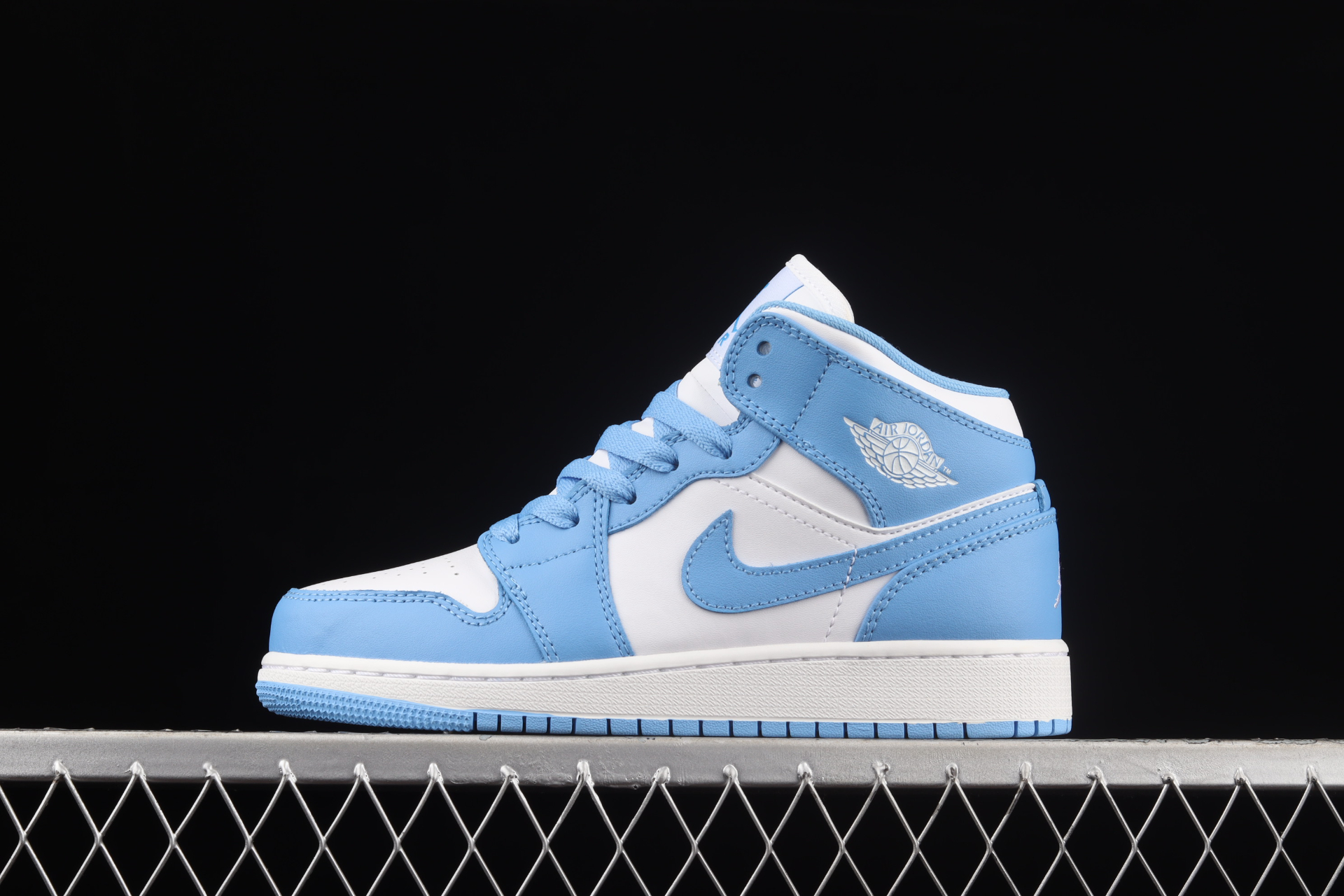 Mid University Blue White Shoes 554725-106