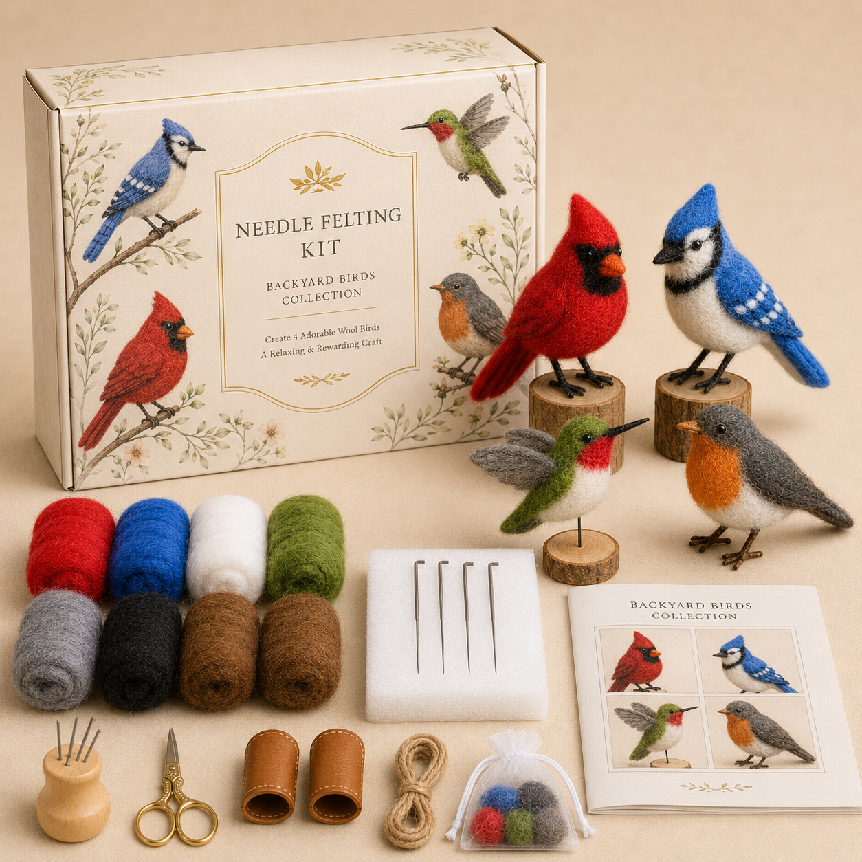 Needle Felting Kit Collection – Create Adorable Wool Animals by Hand