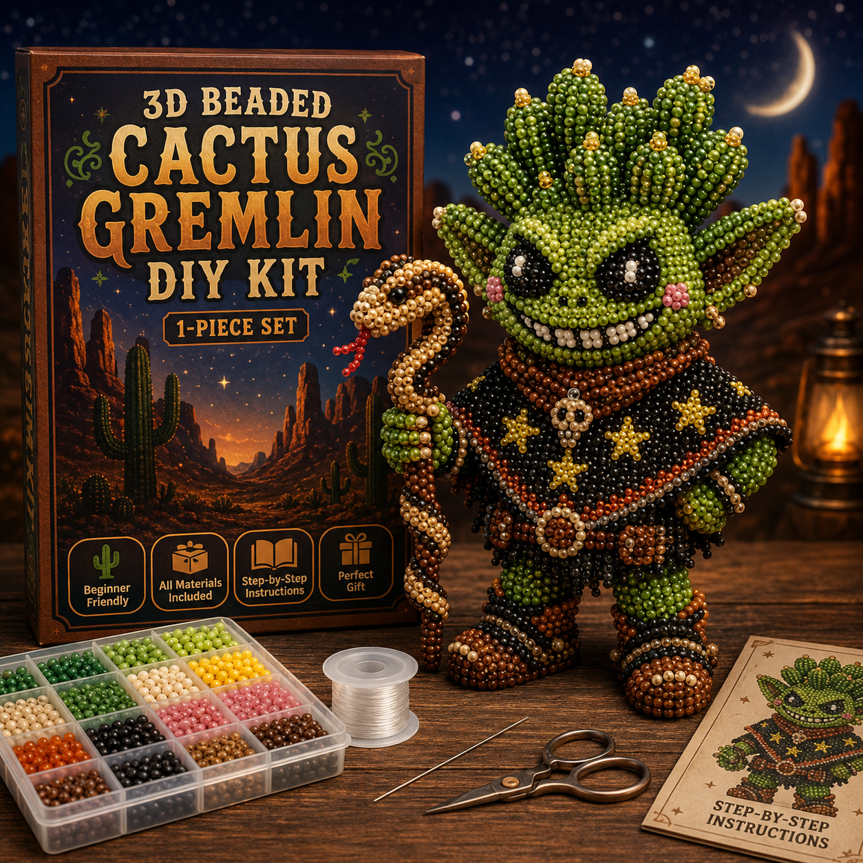 3D Beaded Cryptid & Fantasy Creature DIY Kit – Make Your Own Magical Collectible Figure