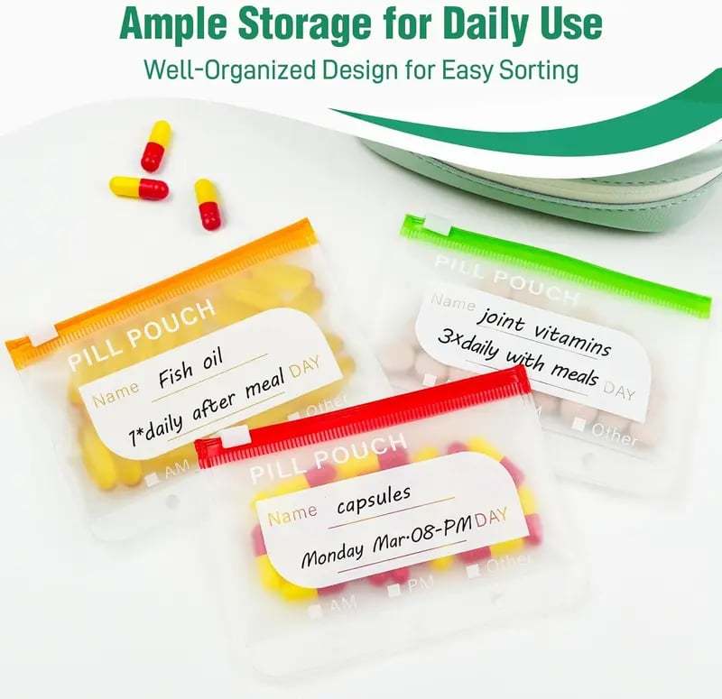 🏆Flash Sale⚡ 50K+ SOLD! Waterproof Pill Pouch Set-14Pcs Bags Inside
