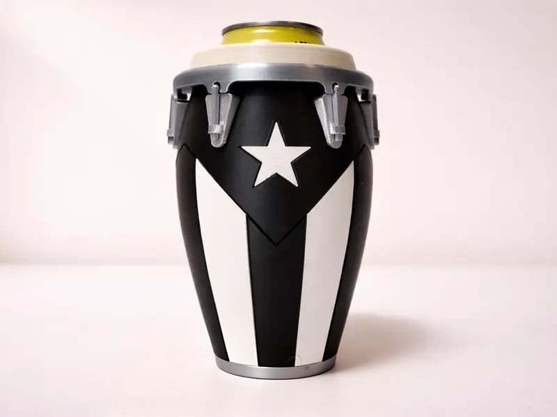 🪘 Conga-Style Can Holder – Celebrate Caribbean Pride, One Sip at a Time