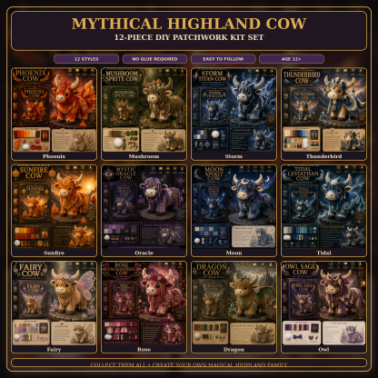 Mythical Highland Cow DIY Sewing Kit 🐮✨🔥New product launch🌙🔥