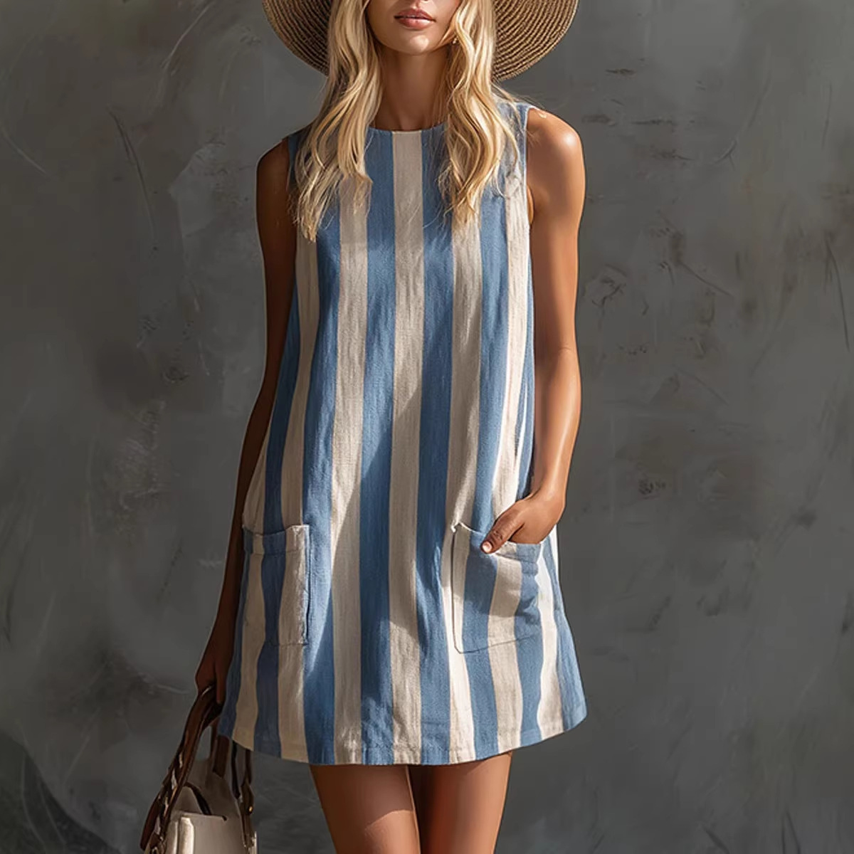 Vintage-style striped dress