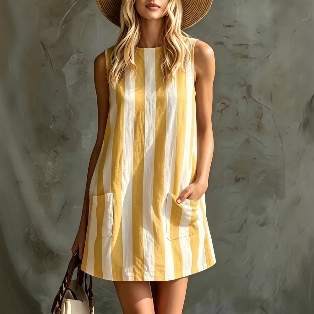 Vintage-style striped dress