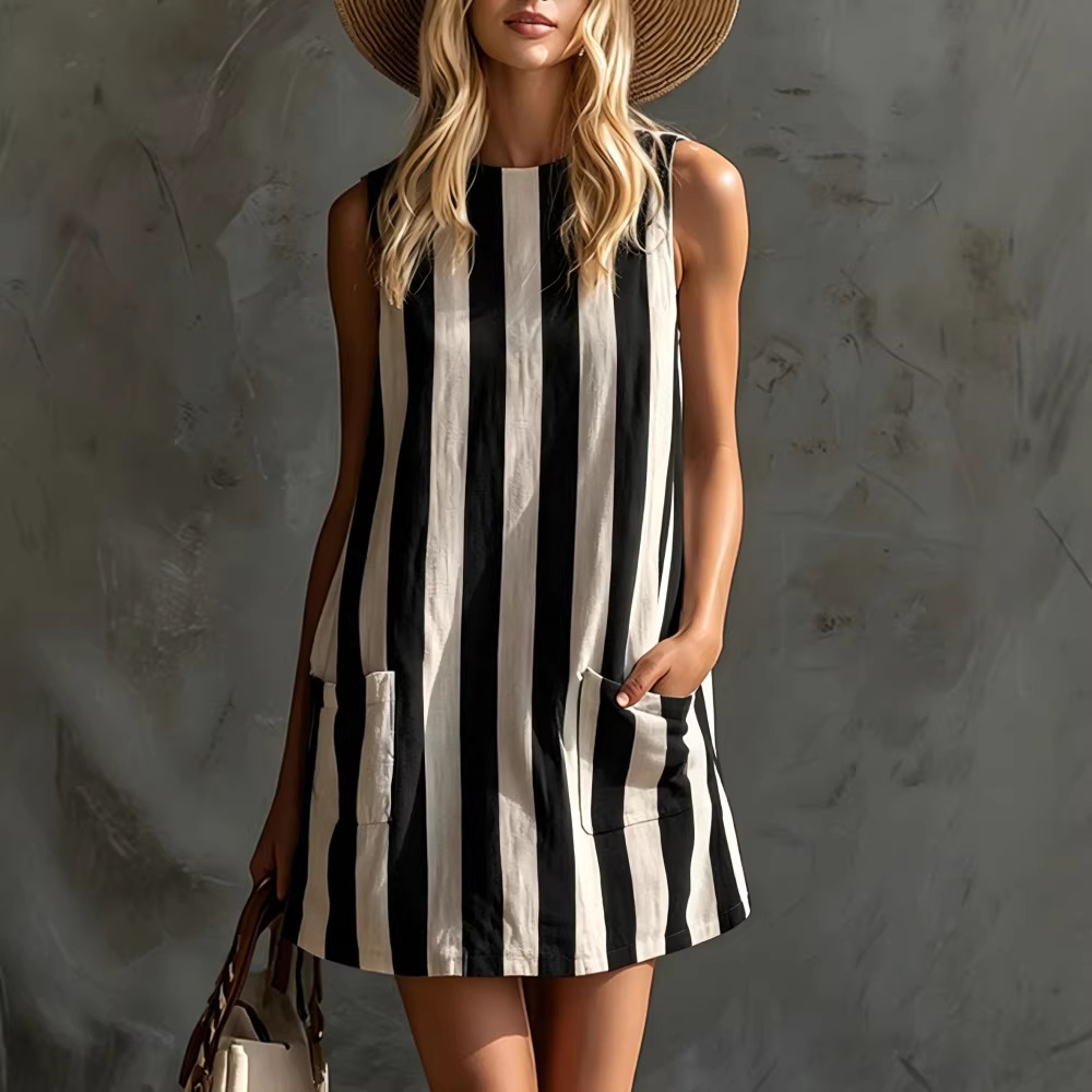 Vintage-style striped dress
