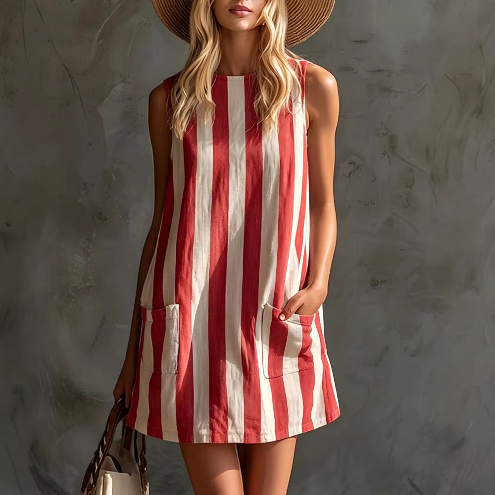 Vintage-style striped dress