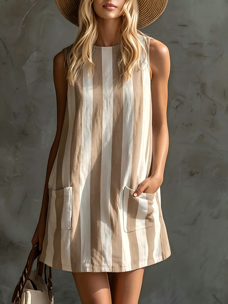 Vintage-style striped dress