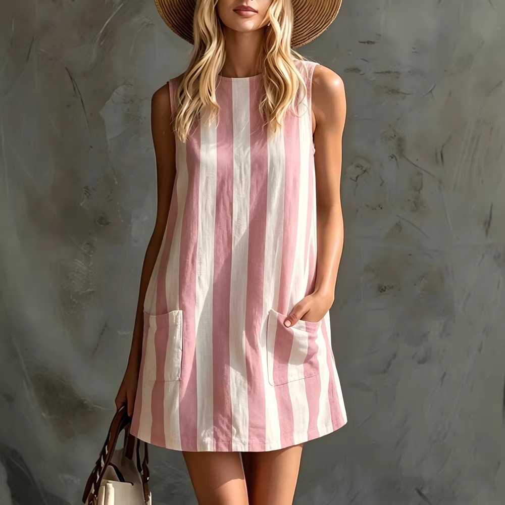 Vintage-style striped dress