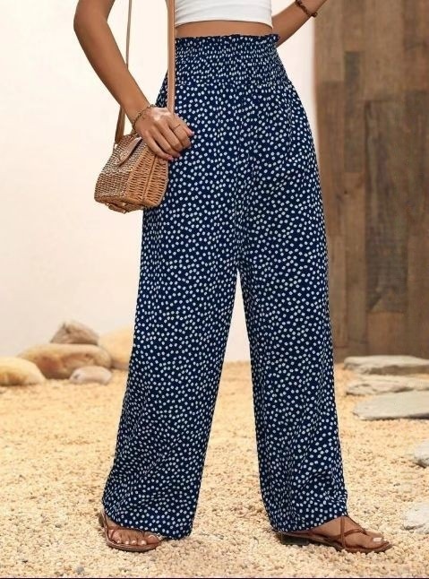 Women's Stretchy Wide-Leg Pants