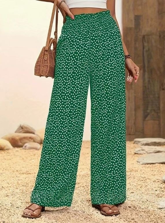Women's Stretchy Wide-Leg Pants