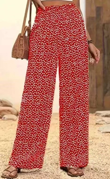 Women's Stretchy Wide-Leg Pants