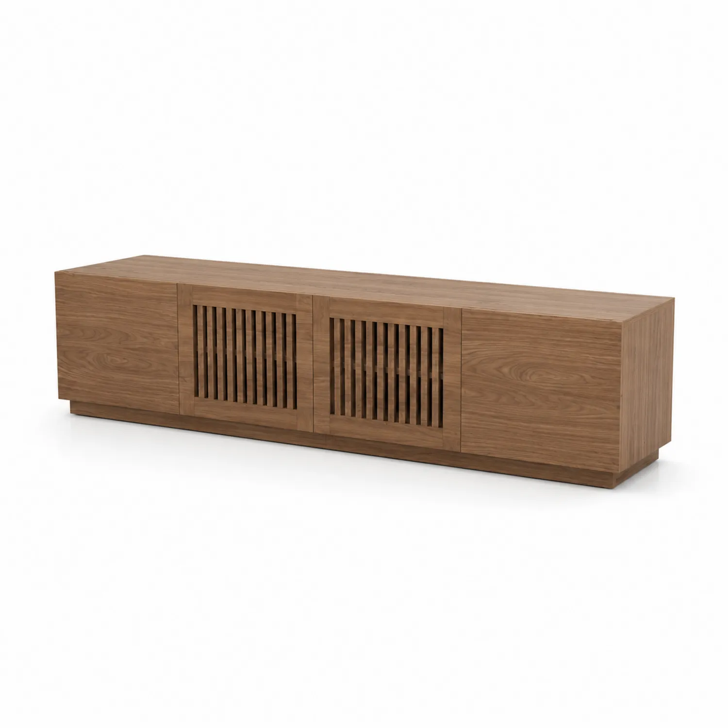 Meuble TV en chêne avec portes coulissantes 200x50x40cm-Domixorn