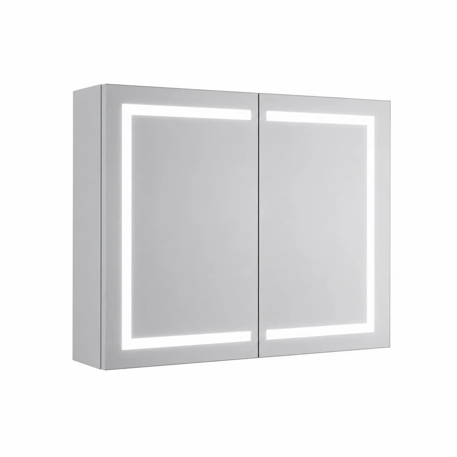 Armoire de toilette avec miroir LED blanc-Domixorn