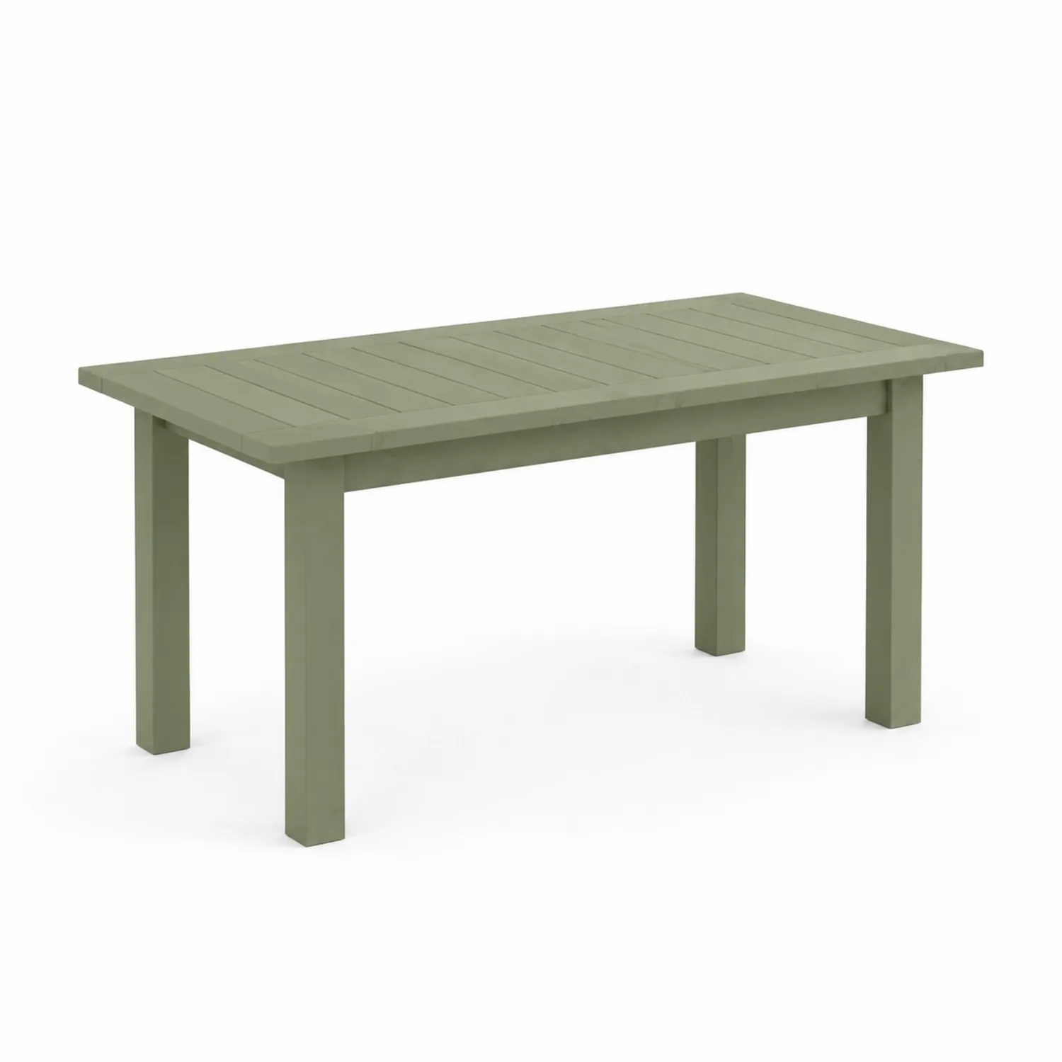Table de jardin en aluminium vert kaki 150x90x75 cm-Domixorn