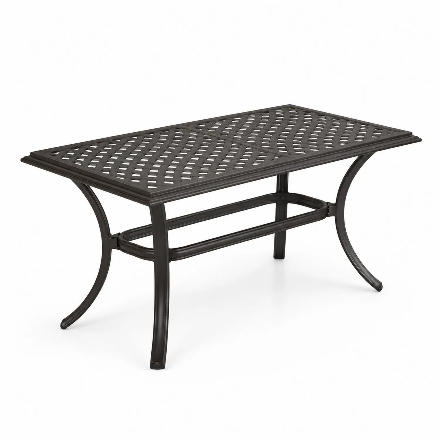 Table basse de jardin en métal Noir-Domixorn