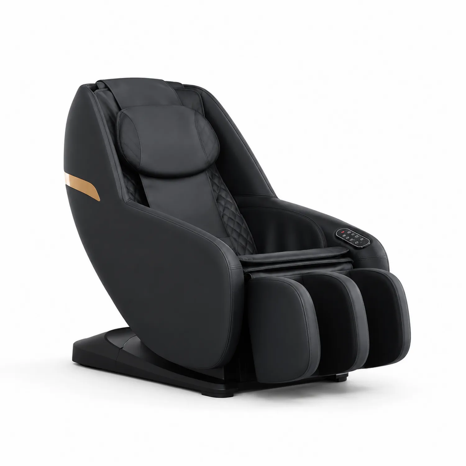 Fauteuil de Massage en Similicuir Noir avec Chauffage et Réglage-Domixorn