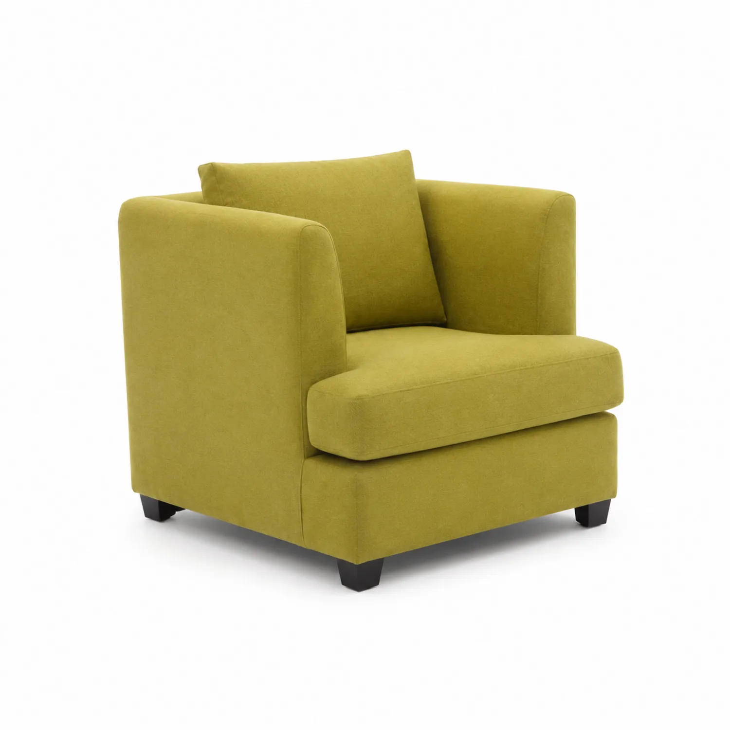 Fauteuil en tissu polyester vert 80x85cm