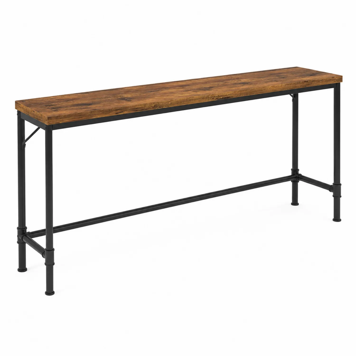 Table console rectangulaire en bois et métal 120 cm