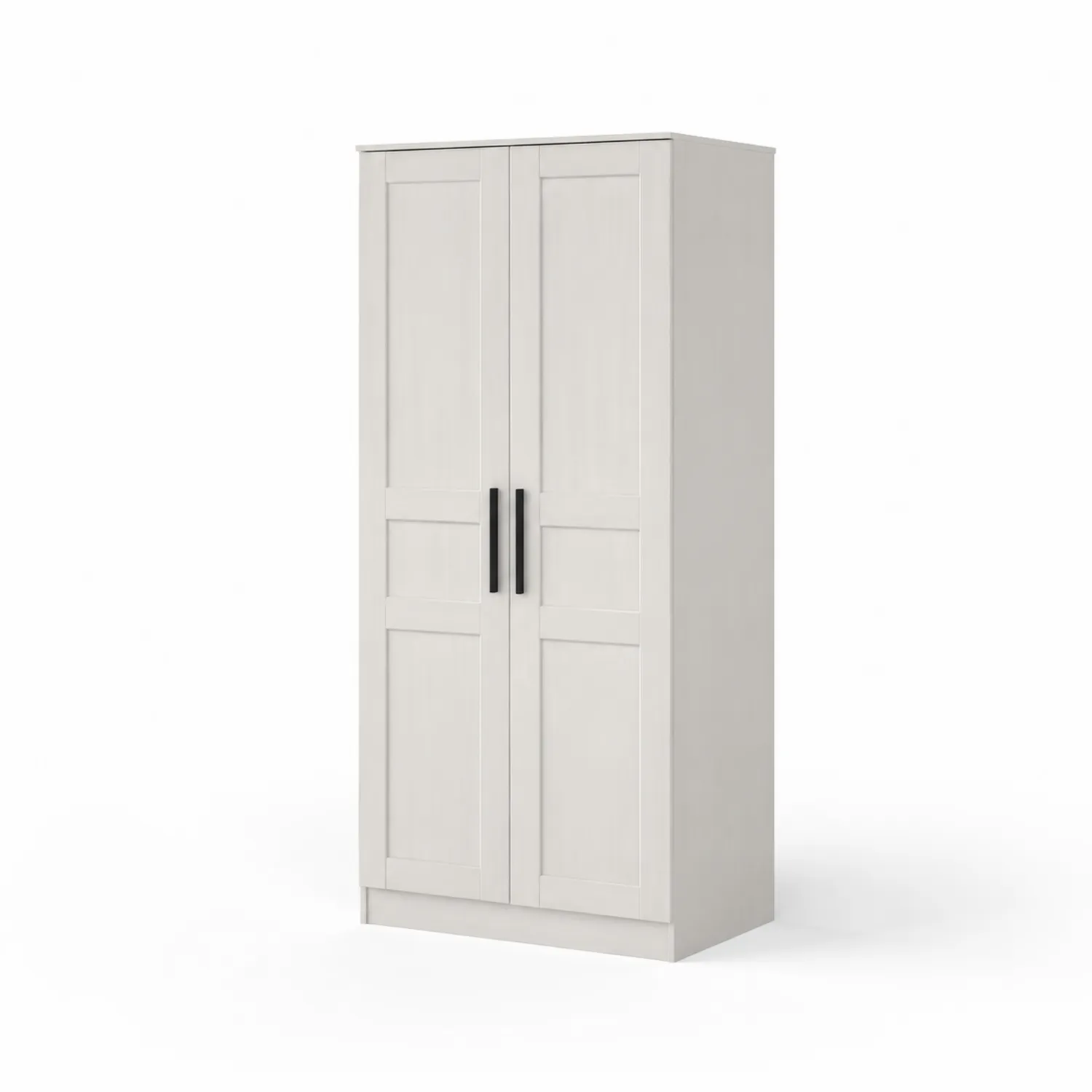 Armoire 2 portes en bois Blanc 180x80x50 cm