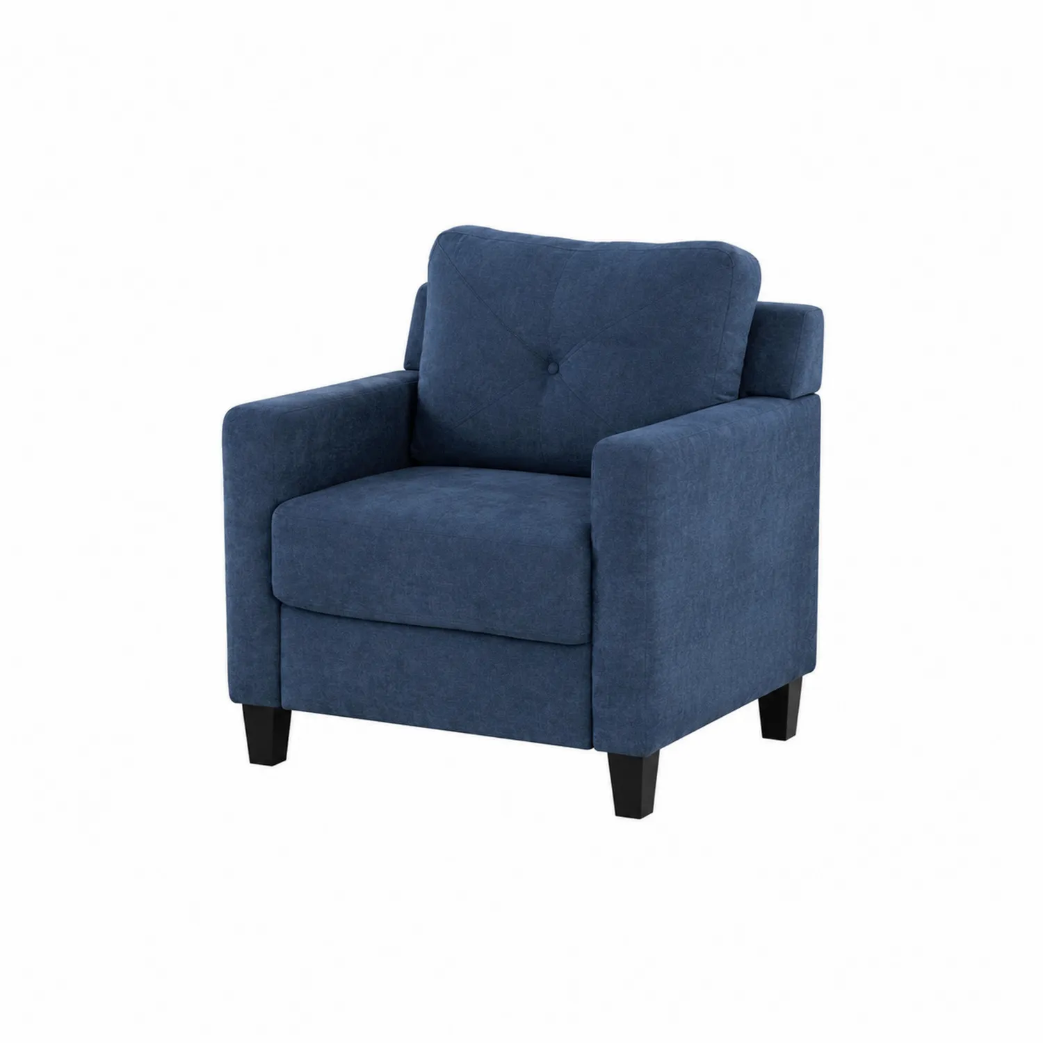 Fauteuil en tissu bleu 85x80x90 cm