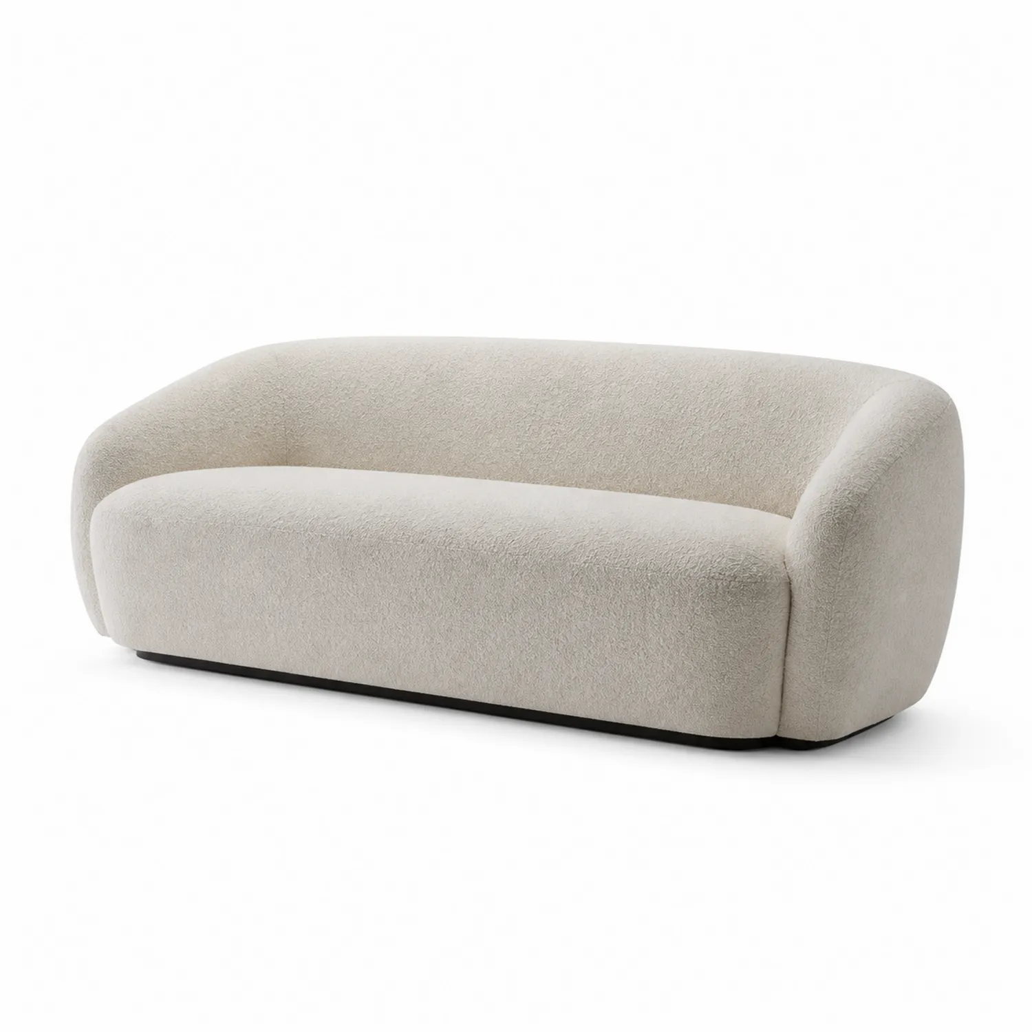 Canapé en Tissu Bouclé Beige 230 cm-rivviorae