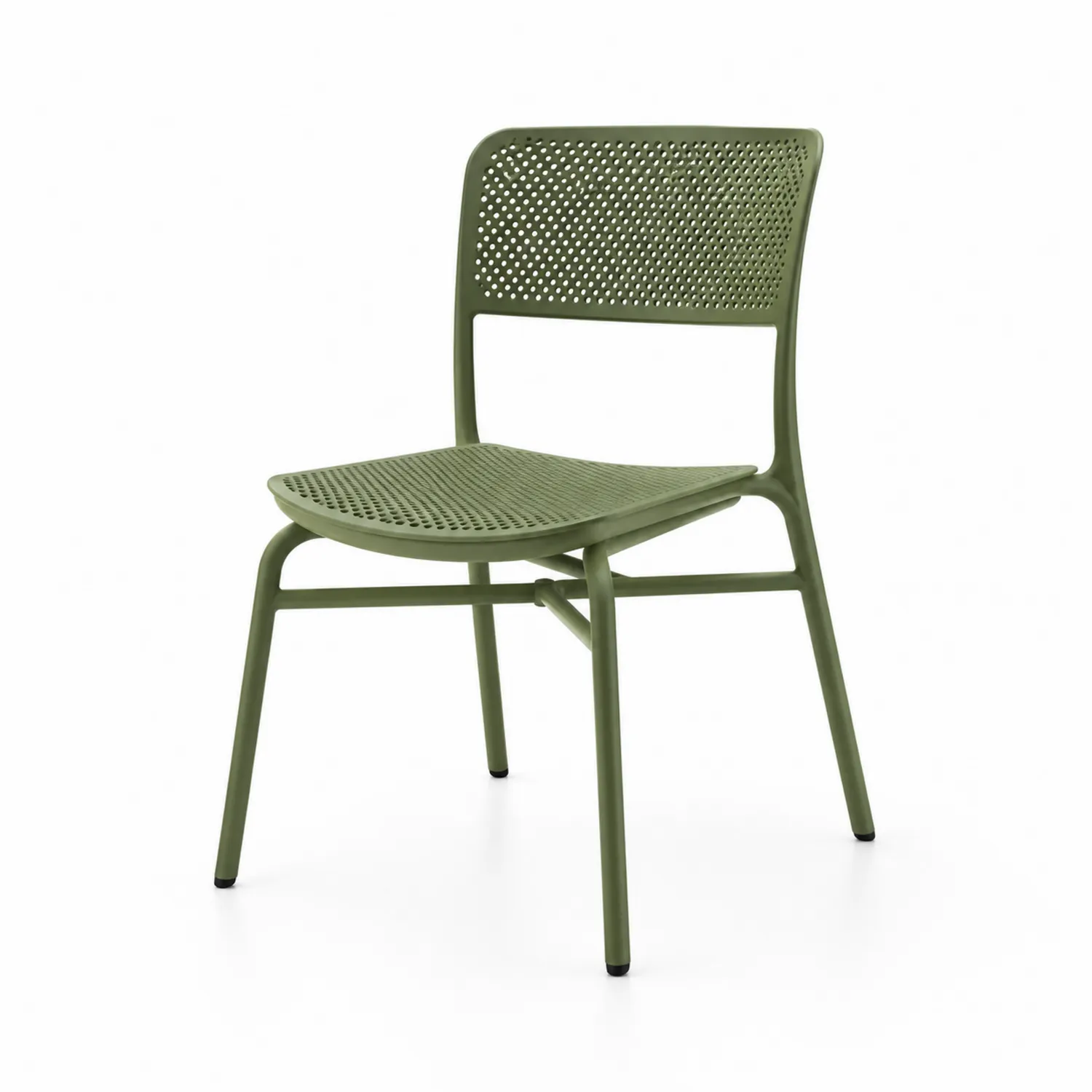 Chaise extérieure en plastique vert-rivviorae