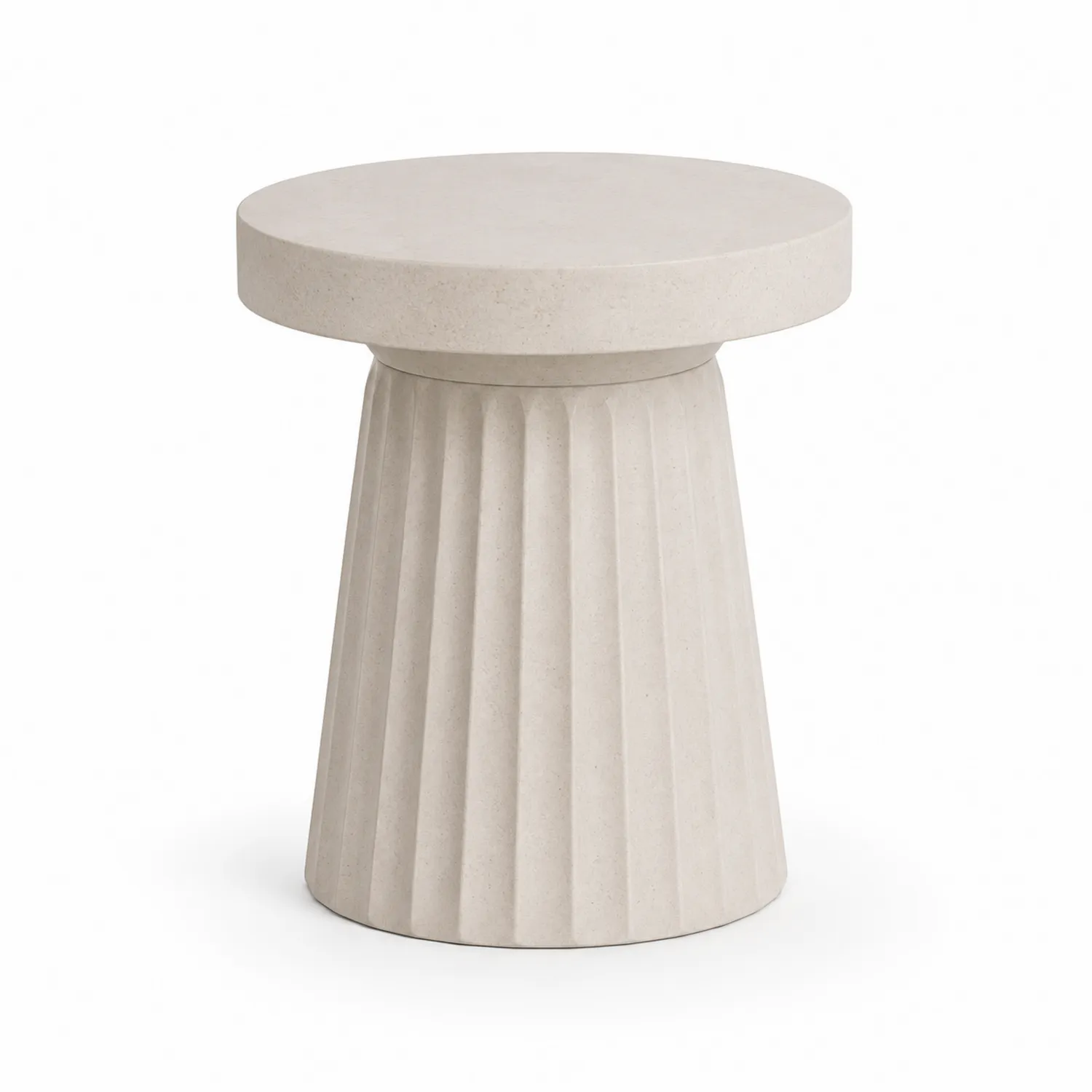 Table d'appoint en résine composite Beige-rivviorae