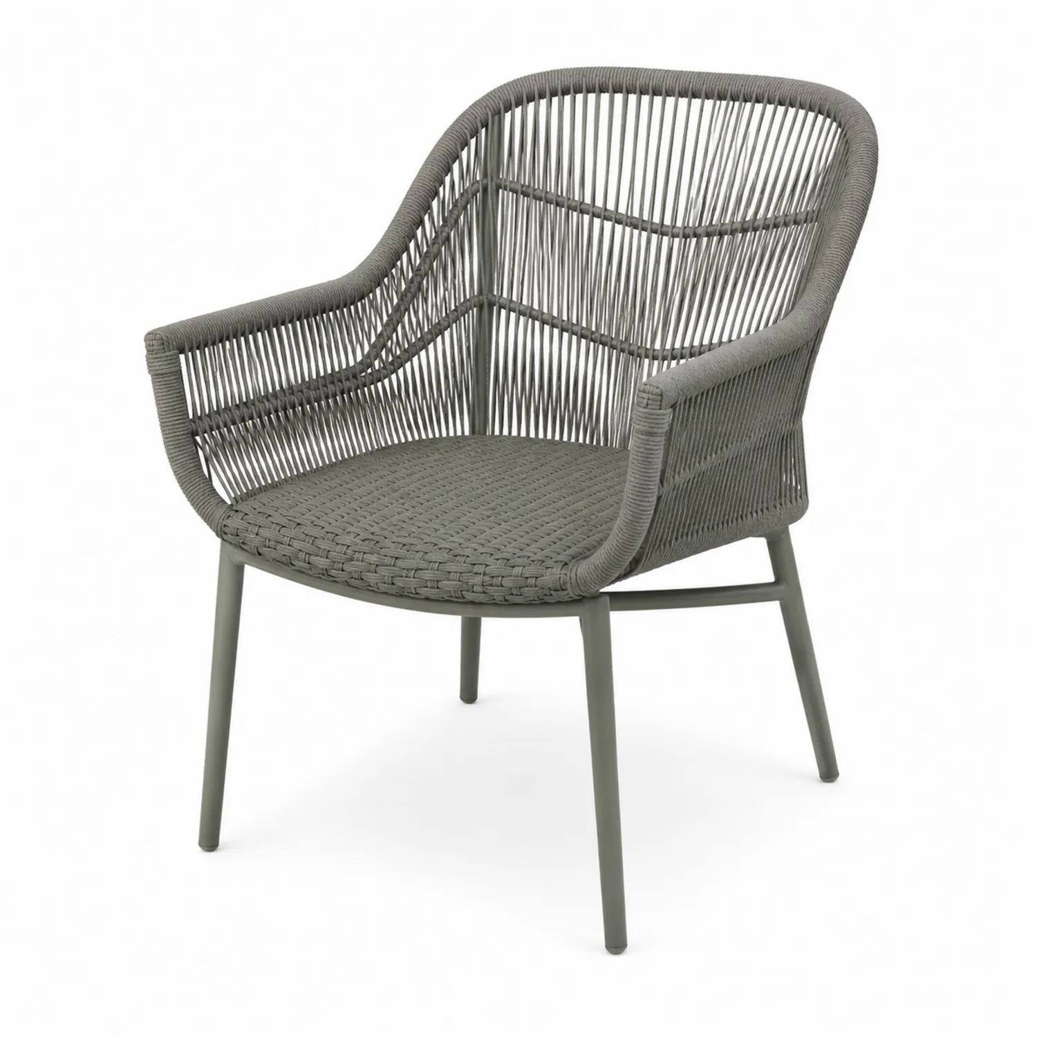 Fauteuil de jardin en corde avec structure en métal-rivviorae