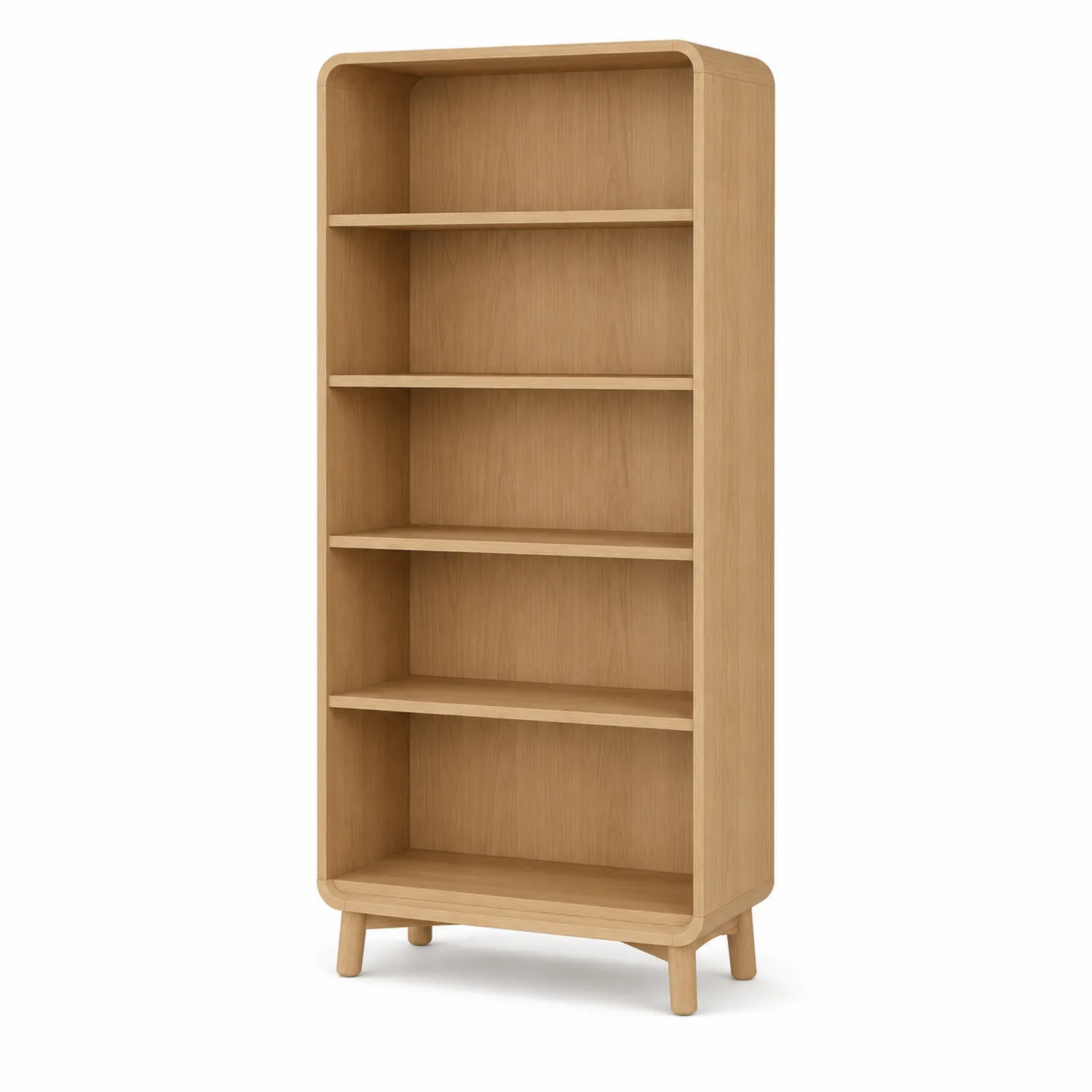Bibliothèque chêne massif 180 cm x 80 cm x 35 cm cinq étagères-rivviorae
