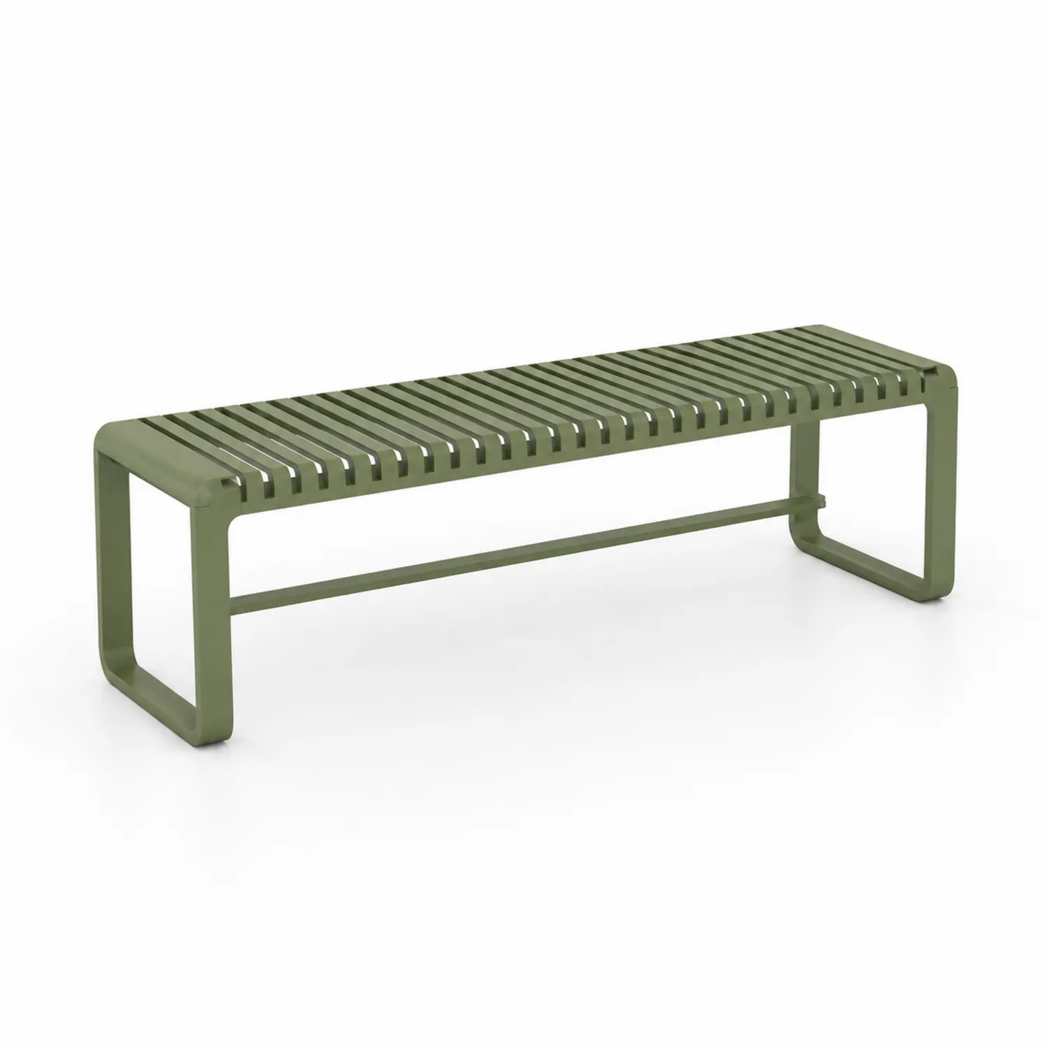 Banc en métal vert olive 140 cm-rivviorae