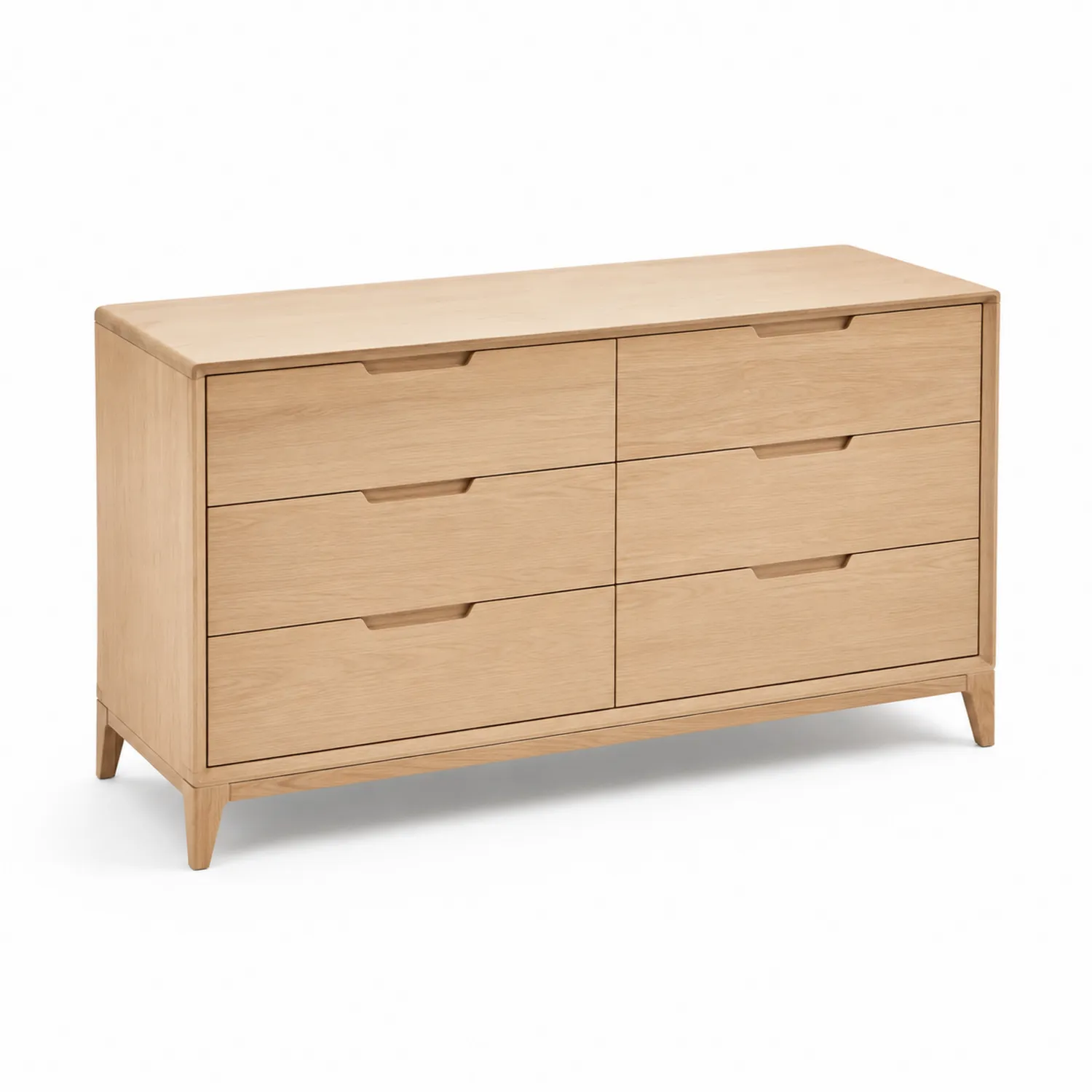 Commode en bois de chêne 6 tiroirs-rivviorae