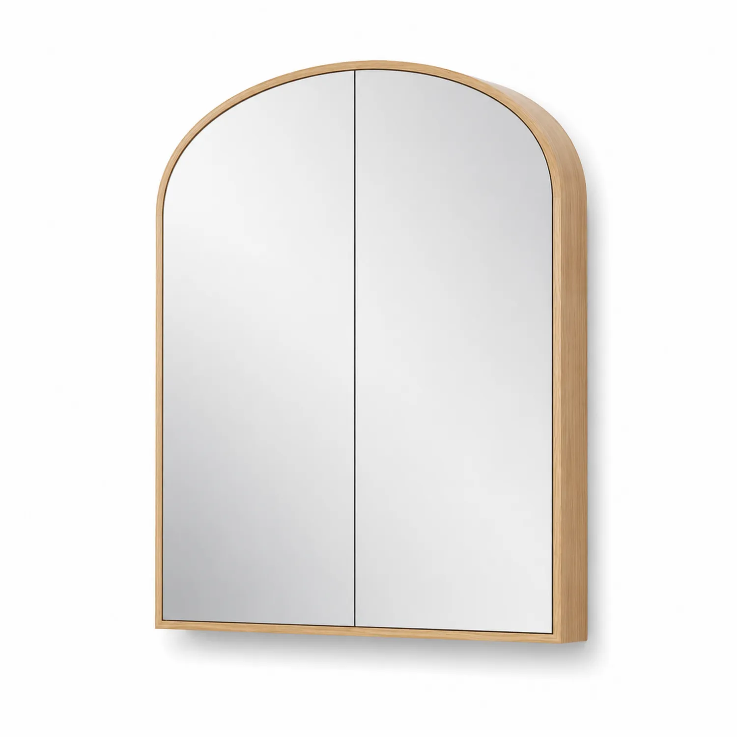 Armoire de toilette miroir en chêne 70x50x15 cm-rivviorae