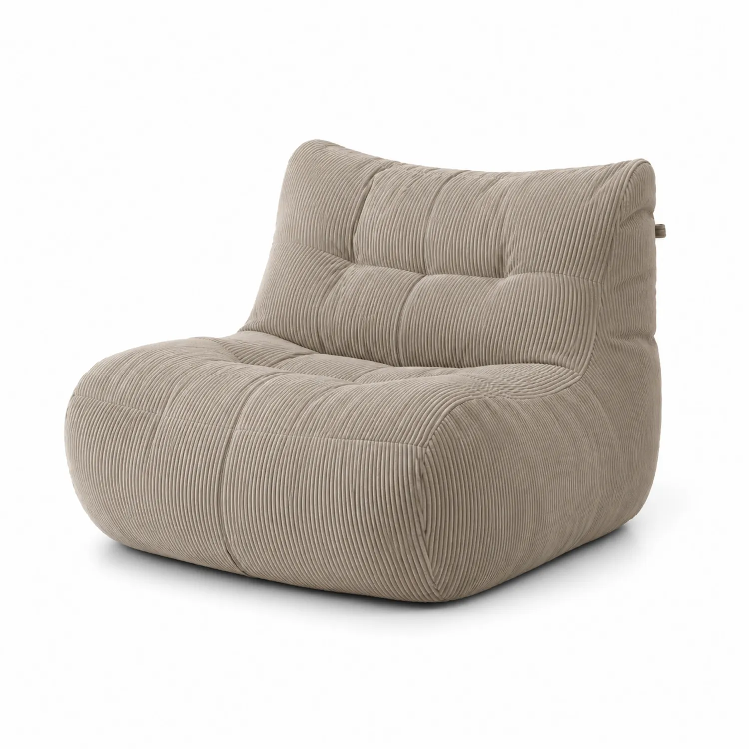 Fauteuil en Velours Côtelé Beige-rivviorae